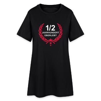 Siegerkranz - 1/2 siècle (50 ans) a survécu - Robe T-shirt Femme - noir - Devant