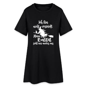 Meine Realität sieht anders aus - Frauen T-Shirt-Kleid - Schwarz - Vorne