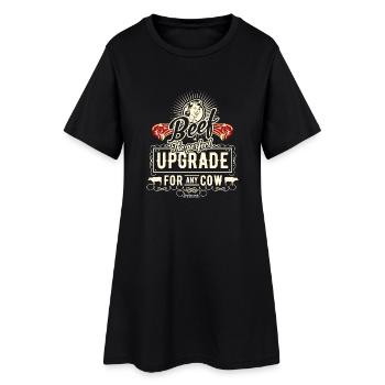 Grill T-Shirt Spruch Beef Is The Perfect Upgrade - Frauen T-Shirt-Kleid - Schwarz - Vorne