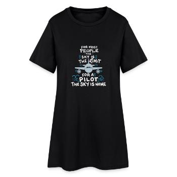 Aviation pour la plupart des gens Sky est le pilote limite - Robe T-shirt Femme - noir - Devant