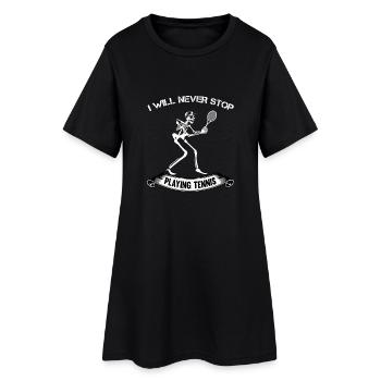 Le joueur de tennis - Robe T-shirt Femme - noir - Devant