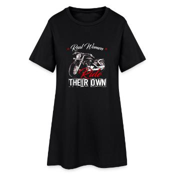 Les vraies femmes montent leurs propres - Robe T-shirt Femme - noir - Devant
