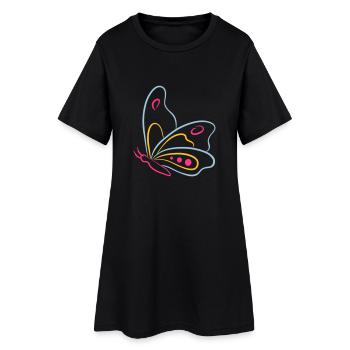 butterfly - Robe T-shirt Femme - noir - Devant