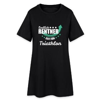 Endlich Rentner - Zeit für Triathlon - Frauen T-Shirt-Kleid - Schwarz - Vorne