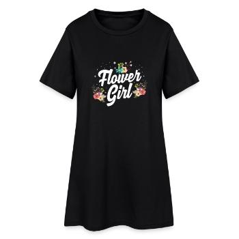 FLOWER GIRL - Robe T-shirt Femme - noir - Devant
