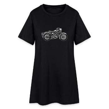 Moto / Classique moto 04_schwarz blanc - Robe T-shirt Femme - noir - Devant