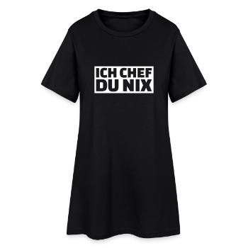 Chef - Frauen T-Shirt-Kleid - Schwarz - Vorne