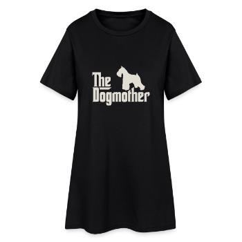Le Dogmother - Miniature Schnauzer Schnauzer - Robe T-shirt Femme - noir - Devant