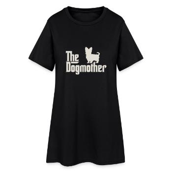 The Dogmother - Yorkshire Terrier, Yorkie - Women’s T-Shirt Dress - black - Front