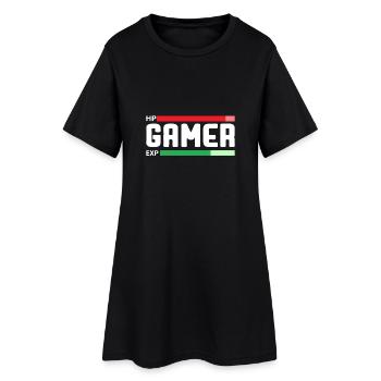 Les joueurs avec la santé et la barre d'expérience! - Robe T-shirt Femme - noir - Devant