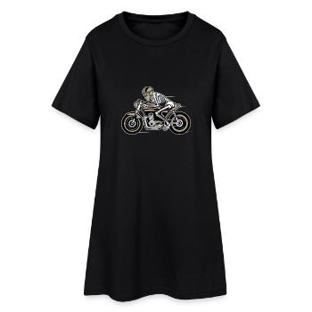 Café Racer Motorrad 05_dreifarbig - Robe T-shirt Femme - noir - Devant