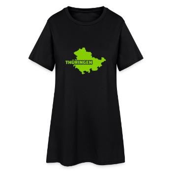 Thüringen - Frauen T-Shirt-Kleid - Schwarz - Vorne