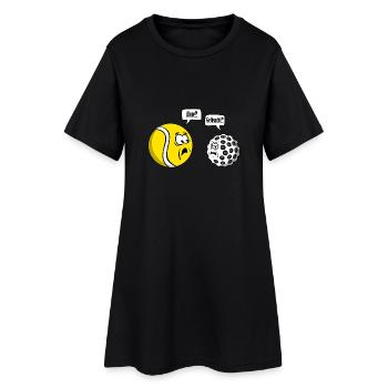 Tennis vs Golf - Frauen T-Shirt-Kleid - Schwarz - Vorne