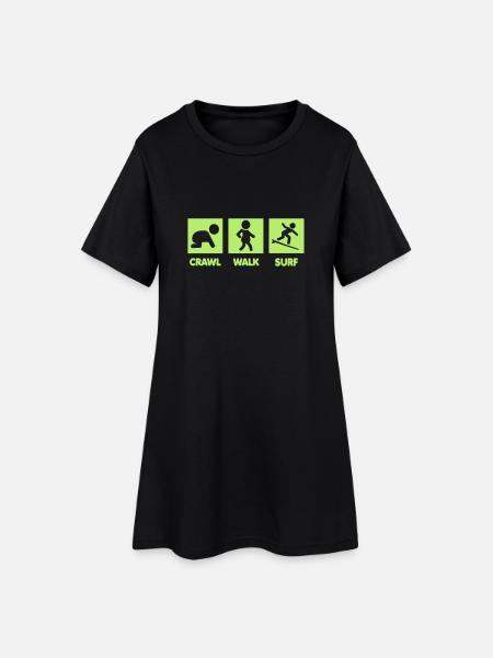 surf bébé - Robe T-shirt Femme - noir