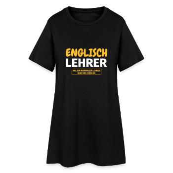 Englischlehrer Geschenk - Frauen T-Shirt-Kleid - Schwarz - Vorne