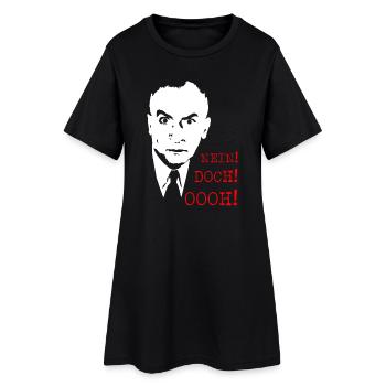 Nein Doch Ooh Spruch Motiv - Frauen T-Shirt-Kleid - Schwarz - Vorne