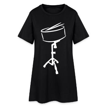 Croquis de tambour d’agitation - Robe T-shirt Femme - noir - Devant