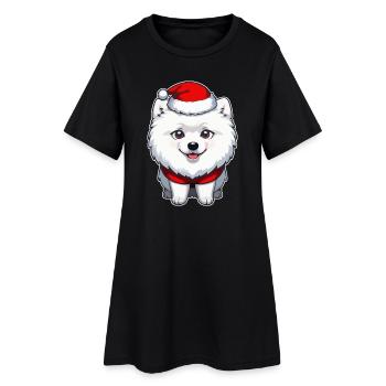 Chien Noël - Robe T-shirt Femme - noir - Devant