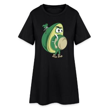 drôle d’avocat randonnée nature forêt icône icône - Robe T-shirt Femme - noir - Devant