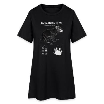 Tasmanian Devil - Frauen T-Shirt-Kleid - Schwarz - Vorne