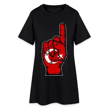 Drapeau de la Turquie numéro 1 utilisé - Robe T-shirt Femme - noir - Devant