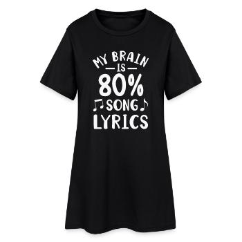 Chanteur Musicien Chant - Robe T-shirt Femme - noir - Devant