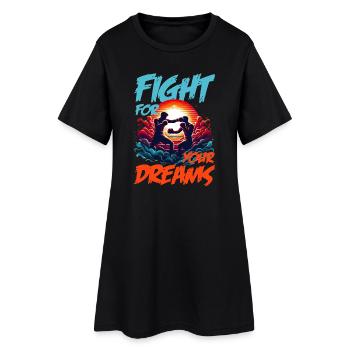 Epic Boxing Showdown: Fight for Your Dreams! - Women’s T-Shirt Dress - black - Front