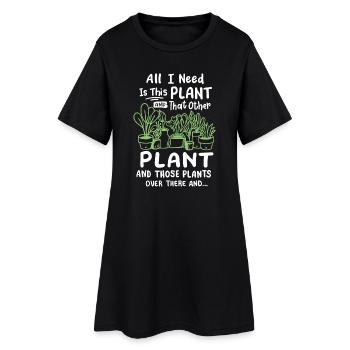 Gartenarbeit Pflanze Gärtner - Frauen T-Shirt-Kleid - Schwarz - Vorne