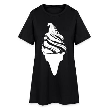 Glace molle - Robe T-shirt Femme - noir - Devant
