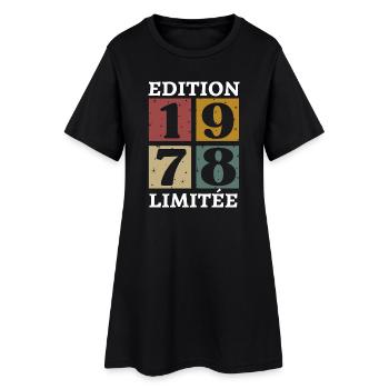 Edition limitée 1978 né e en 1978 - Robe T-shirt Femme - noir - Devant