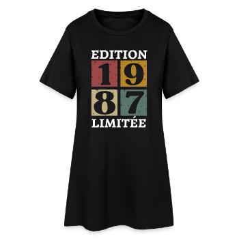 Edition limitée 1987 né e en 1987 - Robe T-shirt Femme - noir - Devant