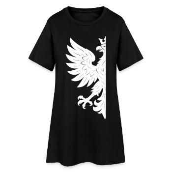 Pologne Polska Aigle drapeau drapeau blanc cadeau - Robe T-shirt Femme - noir - Devant