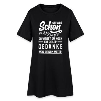 Bogenschießen Bogenschütze Geschenk - Frauen T-Shirt-Kleid - Schwarz - Vorne