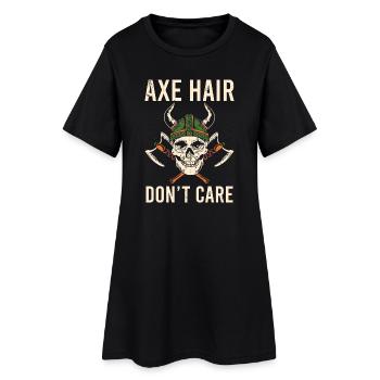 Mythologie viking Valhalla guerrier hache dictons - Robe T-shirt Femme - noir - Devant