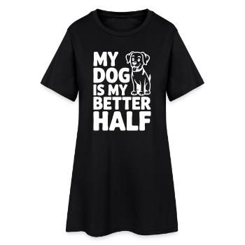Mon chien est ma meilleure moitié - Robe T-shirt Femme - noir - Devant