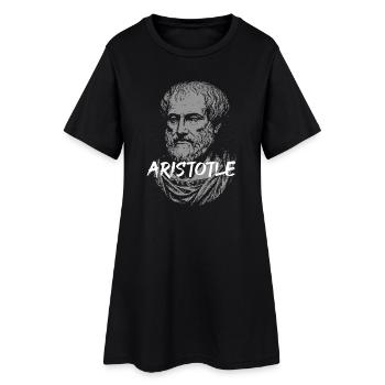 Aristotle Silhouette Portrait - Women’s T-Shirt Dress - black - Front