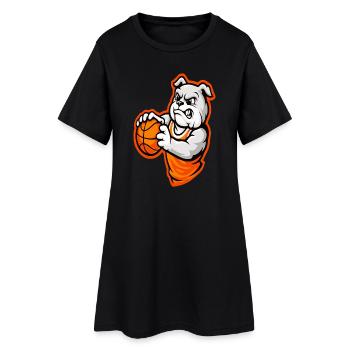 Power Basketball Bulldog Mascot - Women’s T-Shirt Dress - black - Front