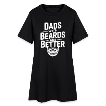 Les pères avec une barbe, c’est mieux - Robe T-shirt Femme - noir - Devant