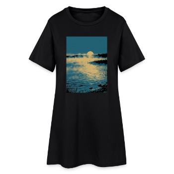 Plöner voir le lever du soleil - Robe T-shirt Femme - noir - Devant