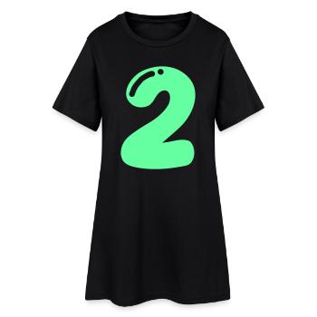 2 - Robe T-shirt Femme - noir - Devant