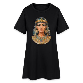 Cléopâtre - Reine d’Égypte (fresque) - Robe T-shirt Femme - noir - Devant
