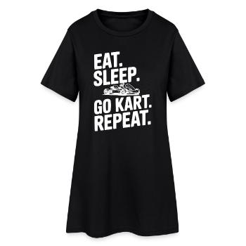 Mange. Dors. Go Kart. Répétez. - Robe T-shirt Femme - noir - Devant