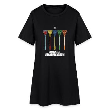 Leiter vom Rechenzentrum Gartenoutfit Gartenarbeit - Frauen T-Shirt-Kleid - Schwarz - Vorne