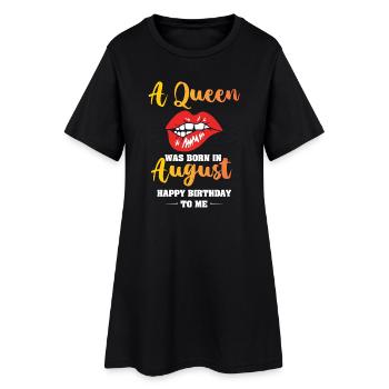 Signe du zodiaque Lion - Robe T-shirt Femme - noir - Devant