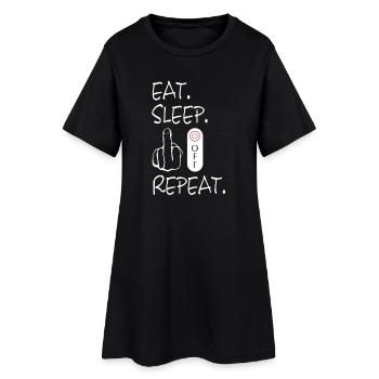 Fuck You. Fick dich. Fuck Off - Frauen T-Shirt-Kleid - Schwarz - Vorne