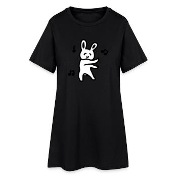 Lapin Partie - Robe T-shirt Femme - noir - Devant
