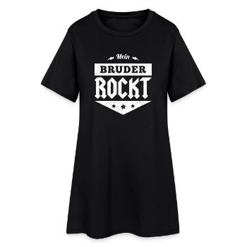 Mein Bruder Rockt - Frauen T-Shirt-Kleid - Schwarz - Vorne