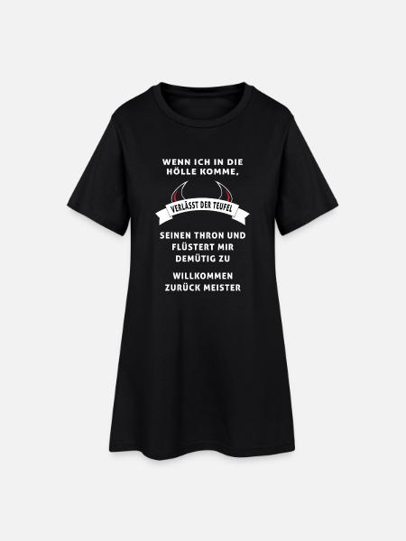 Teufel Meister - Frauen T-Shirt-Kleid - Schwarz