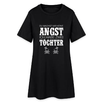 MUTTER VATER VON TÖCHTERN MOM DAD SPRÜCHE GESCHENK - Frauen T-Shirt-Kleid - Schwarz - Vorne