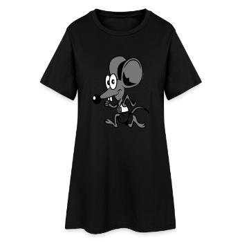 marathon de souris course - Robe T-shirt Femme - noir - Devant
